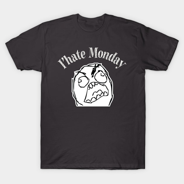I'hate Monday t-shirt T-Shirt by adouniss